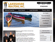 Tablet Screenshot of lakeshorerealtors.com